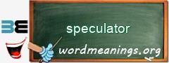 WordMeaning blackboard for speculator